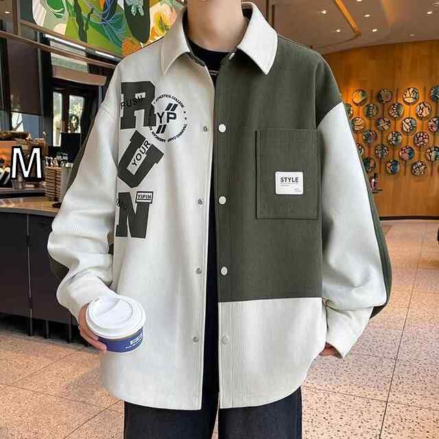 [M]メンズ ファッション 服 男性用 オシャレ シンプル 大人 かっこいい 大きいサイズ ストリート 紳士服 ワークジャケット アメカジ トップス シャツ ジャケット