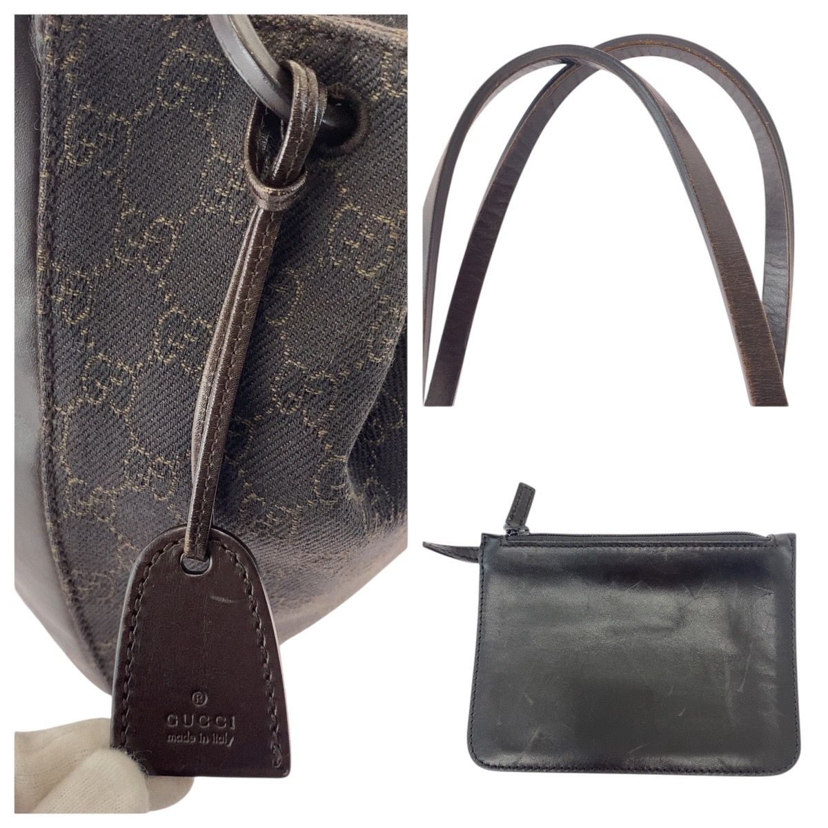 GUCCI グッチ ブラウン GGキャンバス/レザー 101919 トートバッグ