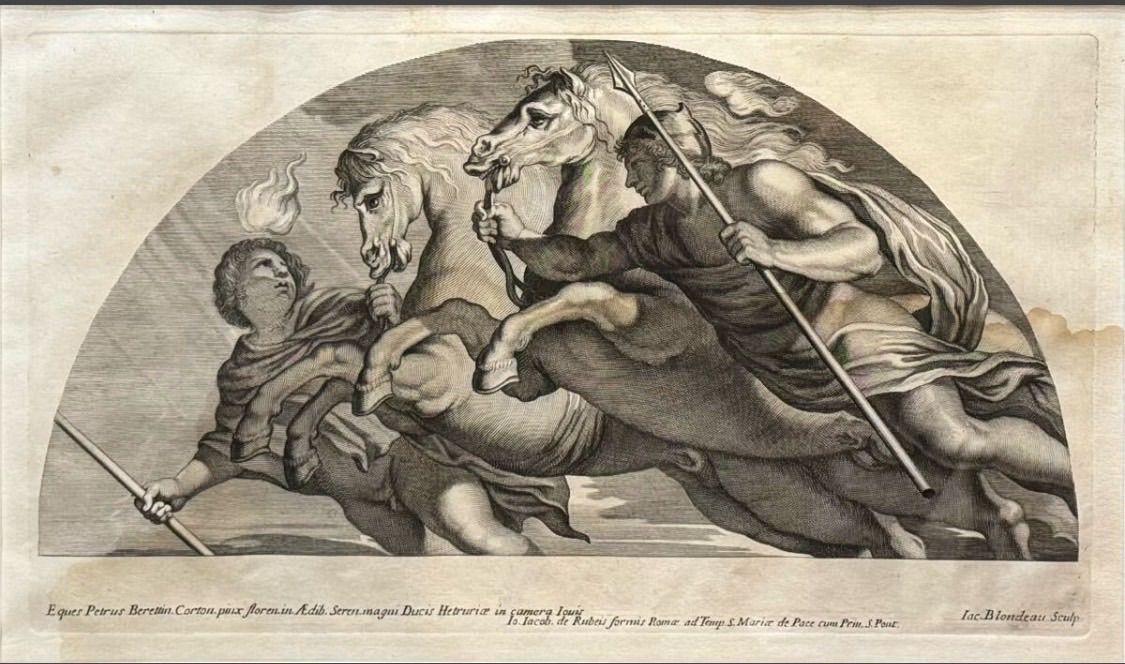 ピエトロ ダ コルトーナ Pietro da Cortona 木星 ジュピター の間 銅版画 共箱 PIETRO BERRETTINI