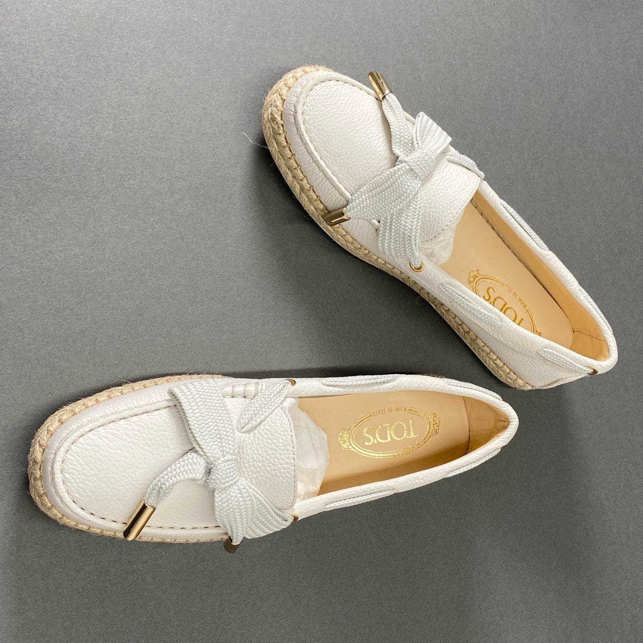 超美品】TOD'S エスパドリーユ (オフホワイト) トッズ TOD'S TODS