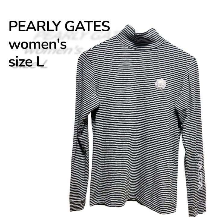 PEARLY GATES パーリーゲイツ レディース モックネック 長袖シャツ L