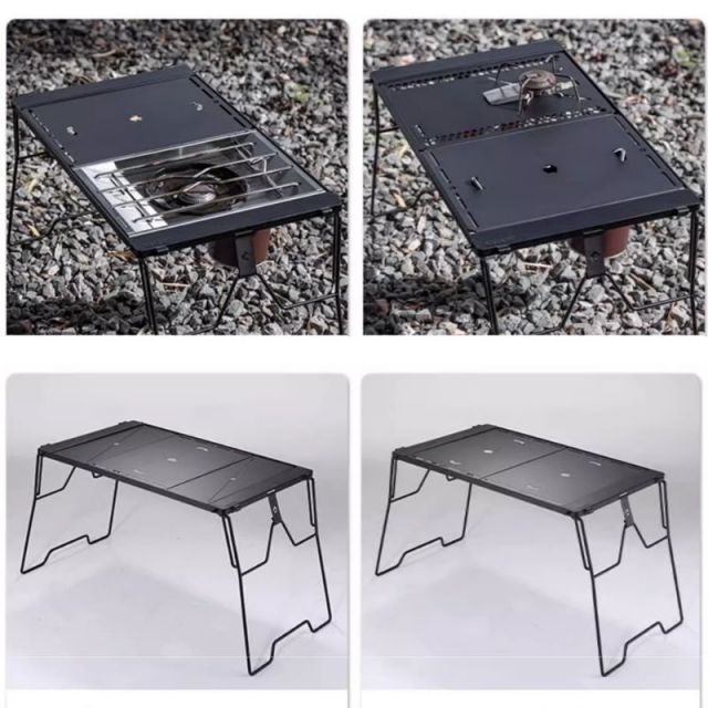 IGT テーブル フラットバーナー フレーム アウトドア 黒 天板 IGT 天板 互換 テーブル igt規格 フラットバーナー 蓋 カバー ブリッジ