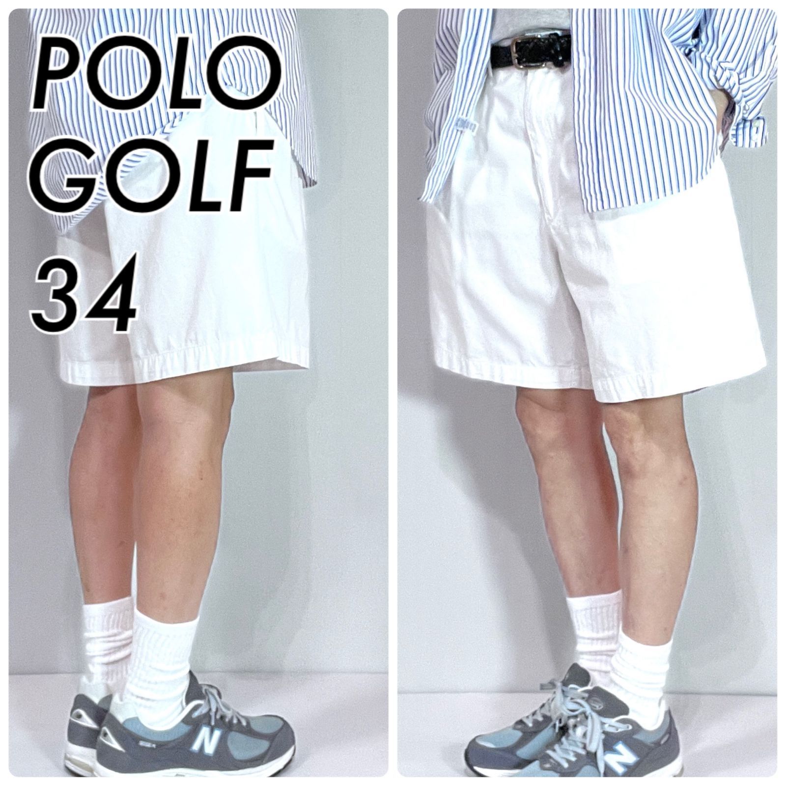 90s POLO GOLF ポロゴルフ W34 ホワイト 白 Polo Ralph Lauren