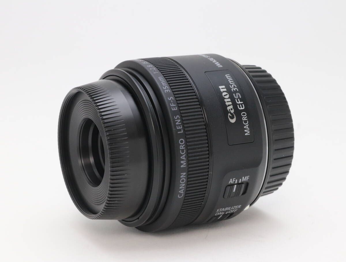 A (美品) Canon キヤノン EF-S 35mm F2.8 IS STM Macro ブラック 初期不良