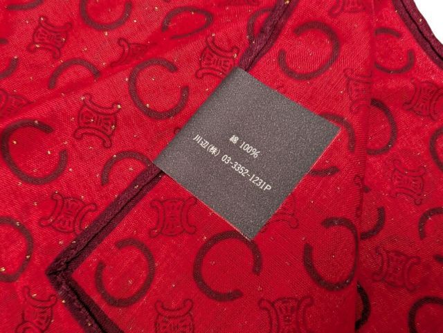 美品 ★CELINE★ スカーフ 大判 マカダム エッフェル塔 凱旋門 レッド 美品 ☆CELINE☆ スカーフ 大判 マカダム エッフェル塔 凱旋門