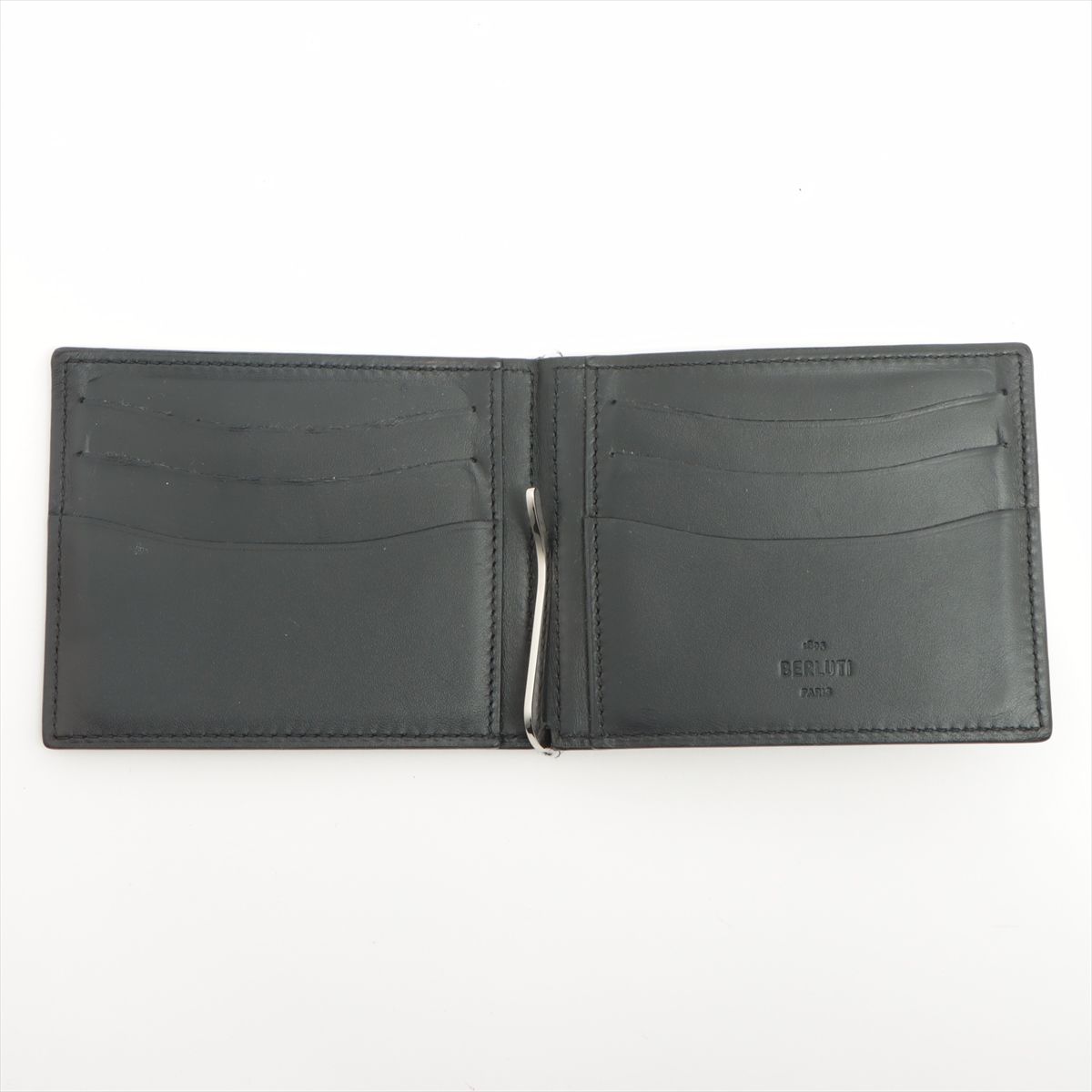 ベルルッティ カリグラフィ レザー 二つ折り 財布 コンパクト  