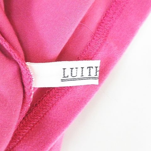 未使用品 ルイテミス LUITHEMIS 長袖 Tシャツ カットソー ロンT チュニック 44 灰系 グレー ストレッチ タグ付 総柄 レディース ルイテミス LUITHEMIS 長袖 Tシャツ カットソー ロンT