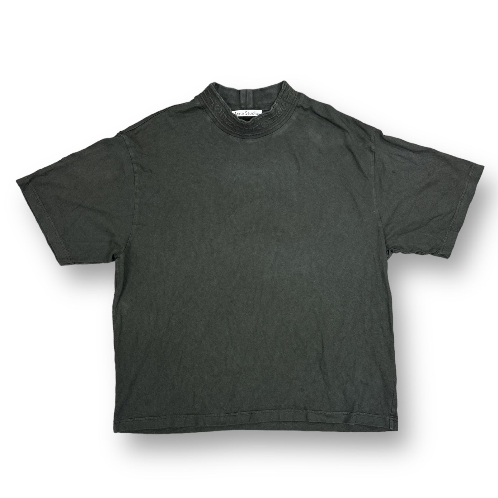 Acne Studios アクネストゥディオス モックネックTシャツ ブラックL ACNE STUDIOS モックネックカットソー 半袖 Tシャツ アクネ