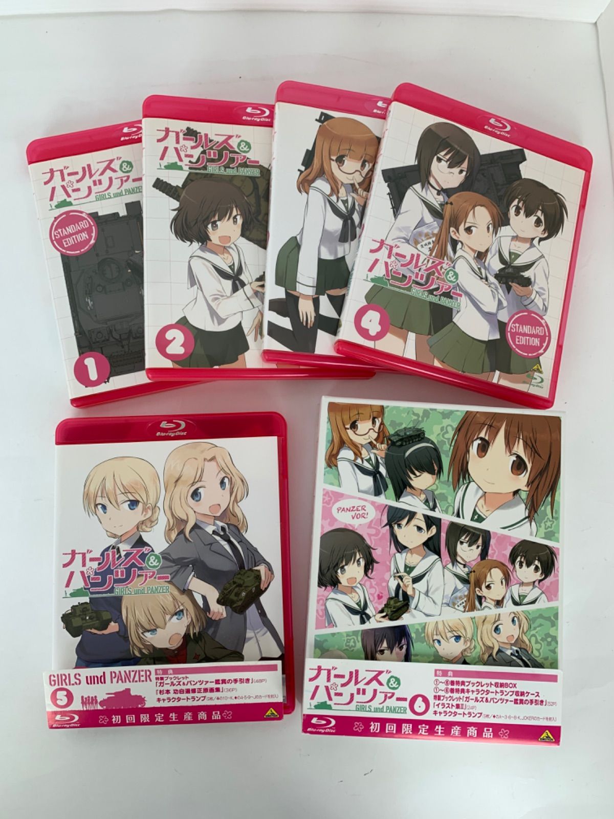 Blu-ray ブルーレイ ガールズ＆パンツァー 1~6巻 初回限定生産あり