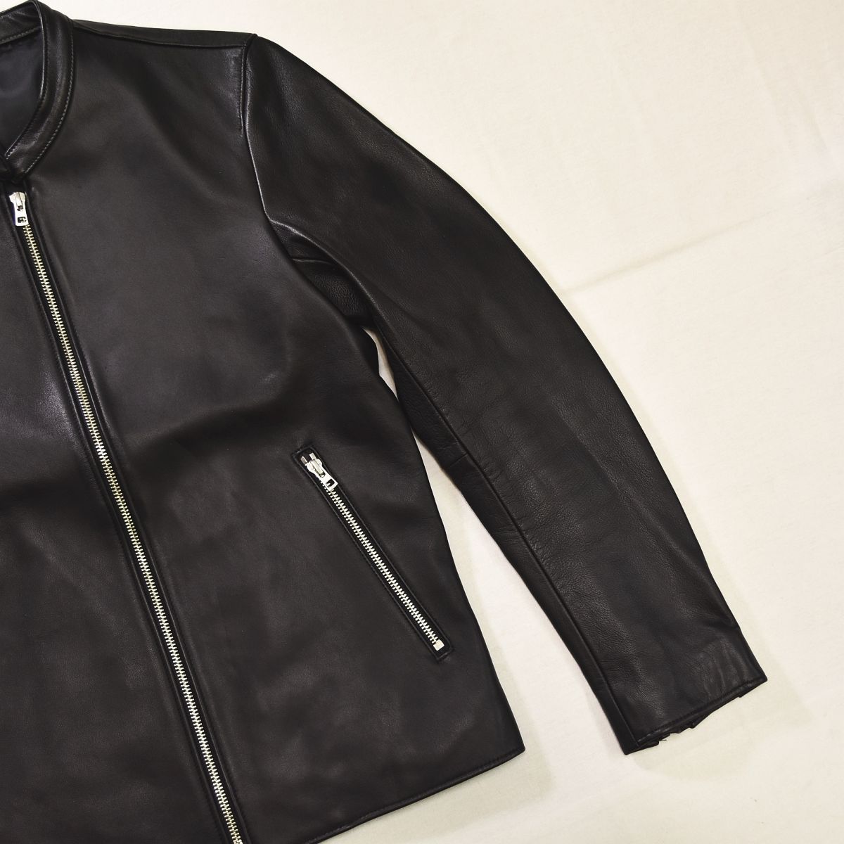 美品】 18SS 日本製 リドム LIDNM ラムレザー 羊革 シングル 
