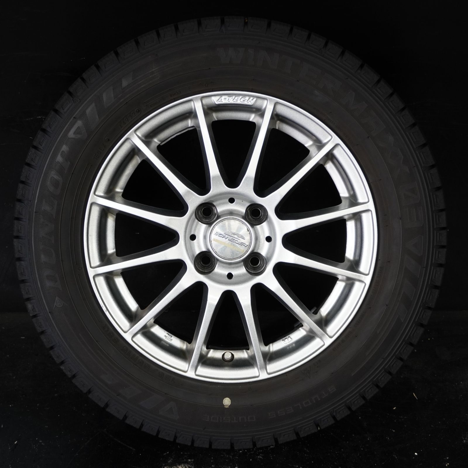 22年製 バリ山 ダンロップ WINTER MAXX WM03 シュナイダー 185 65R15 5.5J 40 100 4H 4本 スタッドレス アクア ノート マツダ2 デミオ等 WWW_OLIVIERBERNSTEIN_COM