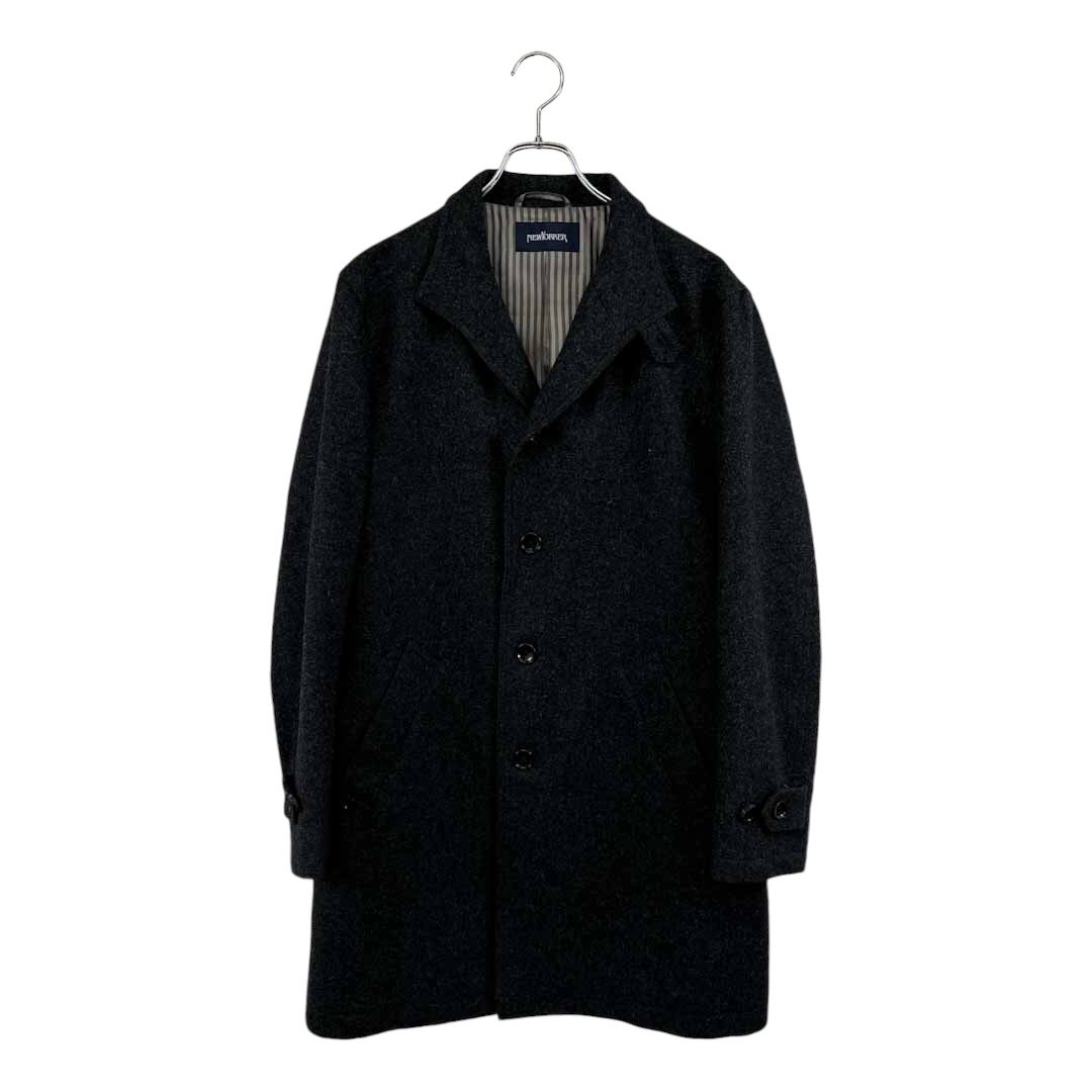 【美品】 NEW YORKER アンゴラ アルパカ混 マキシ丈チェスターコート NEW YORKER アンゴラ アルパカ混 マキシ丈チェスターコート