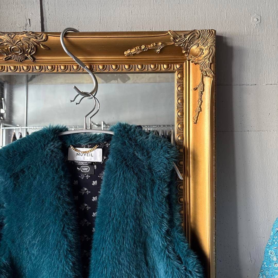 MUVEIL ミュベール ジレ ベスト エコファー 38 お呼ばれ デート オフィスカジュアル 食事会 お出かけ 上品