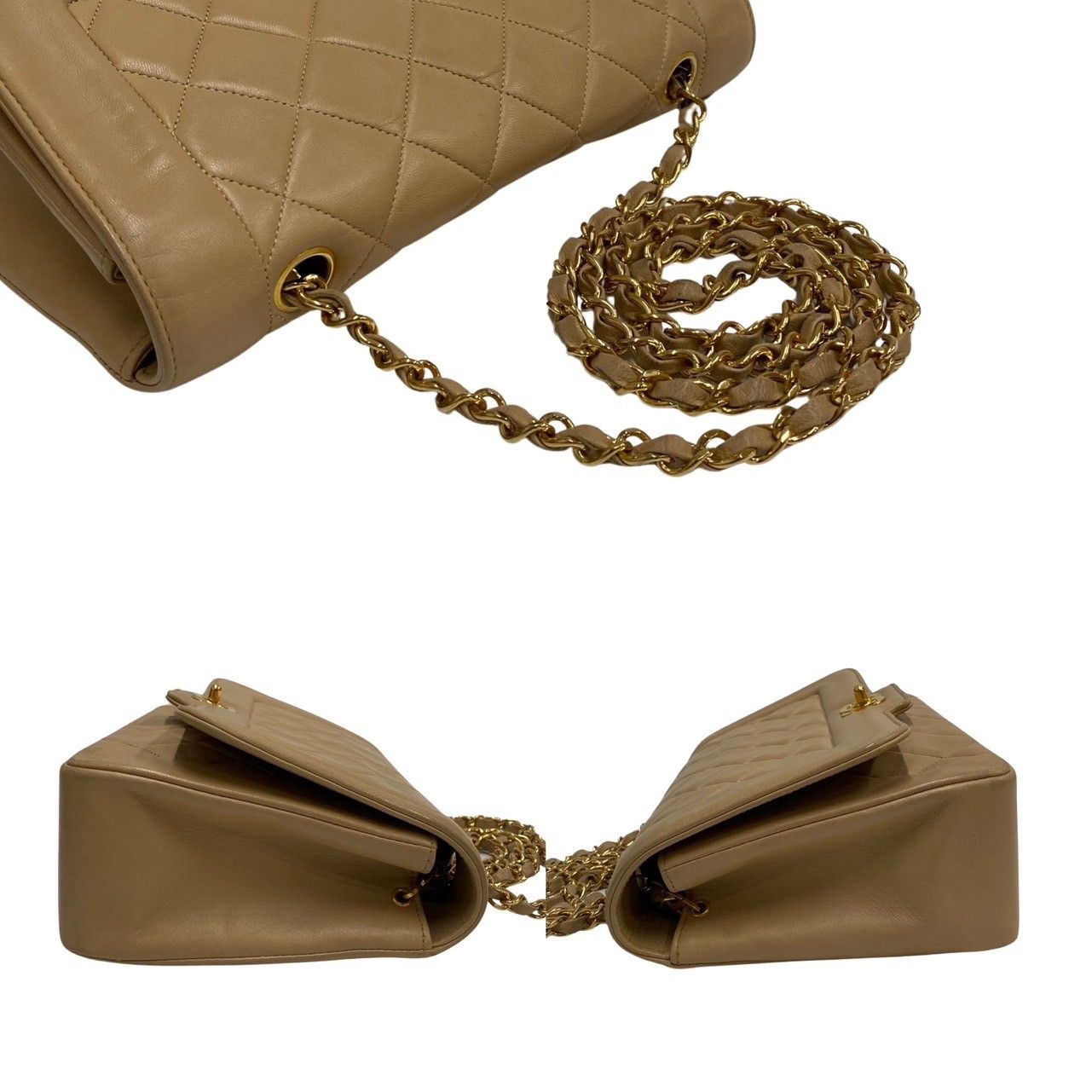 極 美品 シール有 1番台 CHANEL シャネル マトラッセ ダイアナフラップ 