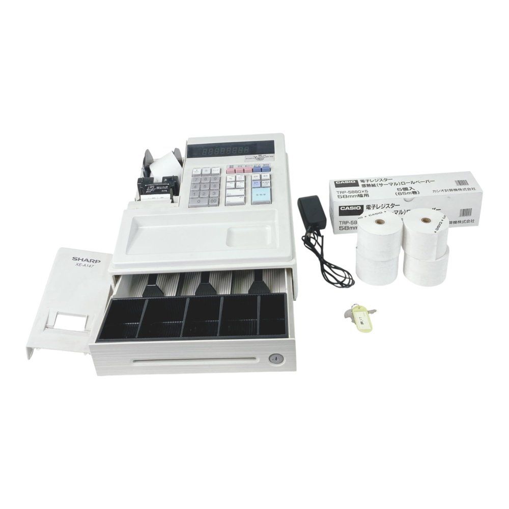 シャープ　SHARP　業務用　電子レジスター　店舗　飲食店　XE-A147-W SHARP レジスターXE-A147-W シャープ SHARP XE-A147 ホワイト