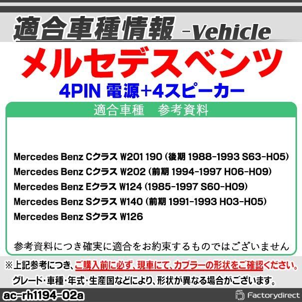 ac-rh1194-02a Mercedes Benz メルセデスベンツ W201 190 W124 W202