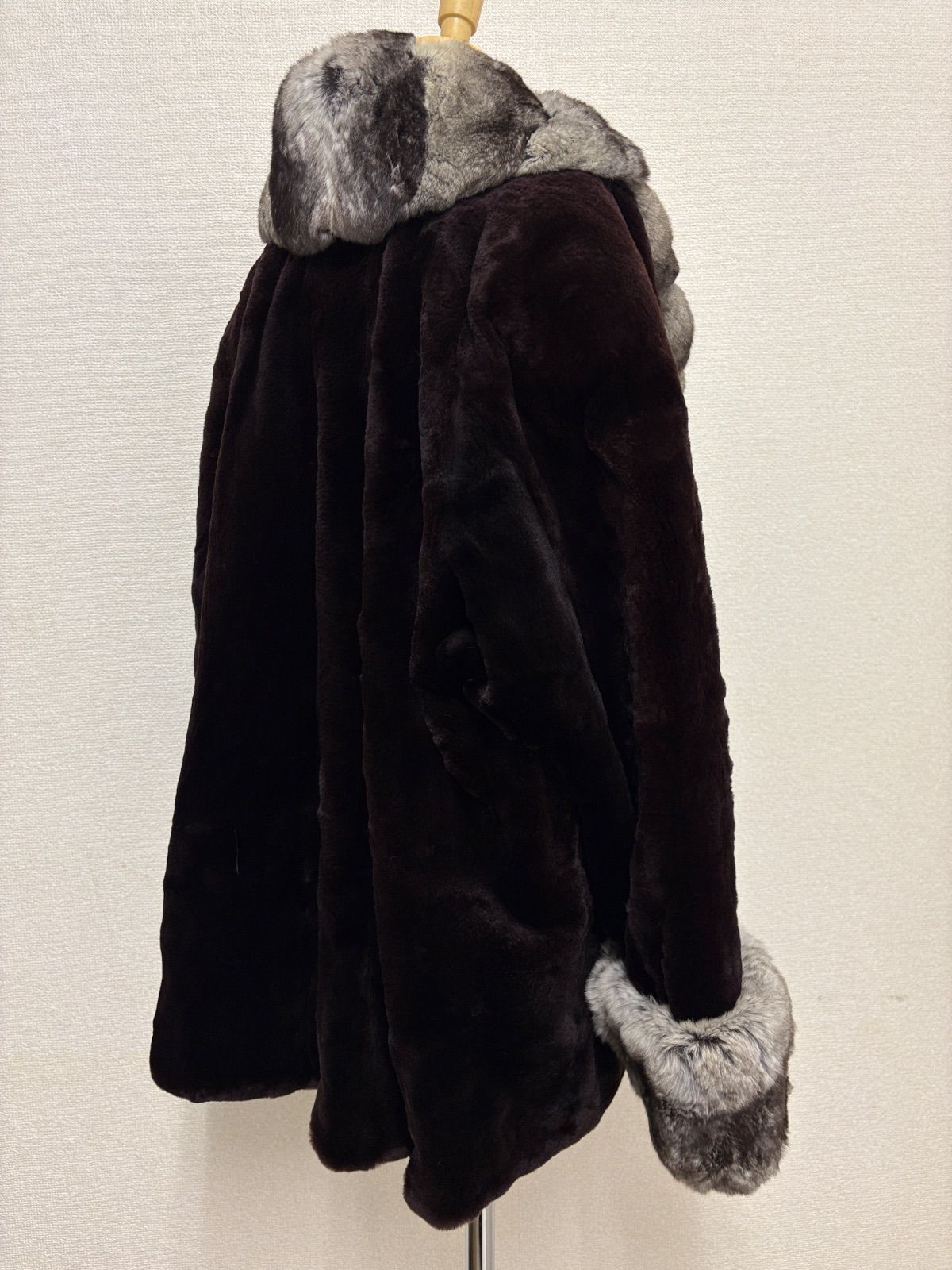 ミンク チンチラ 毛皮コート リアルファー C25102618 GULLKHAN_COM