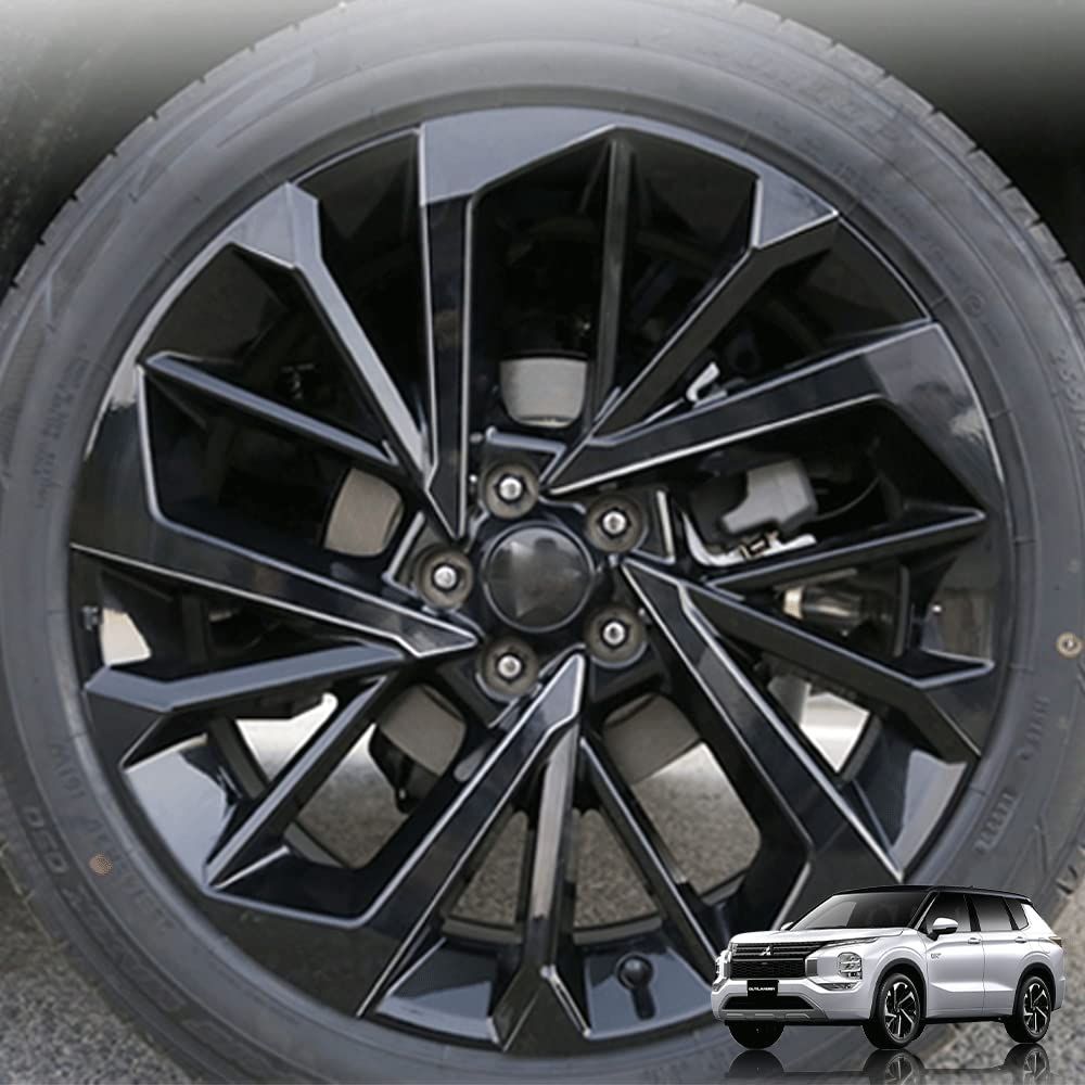 Color ブラック ACEMT アウトランダー ホイール ステッカー 車輪デカール 車輪 シール 三菱 アウトランダー PHEV GN系 R03~ アクセサリー ドレスアップ カスタム パーツ ブラック