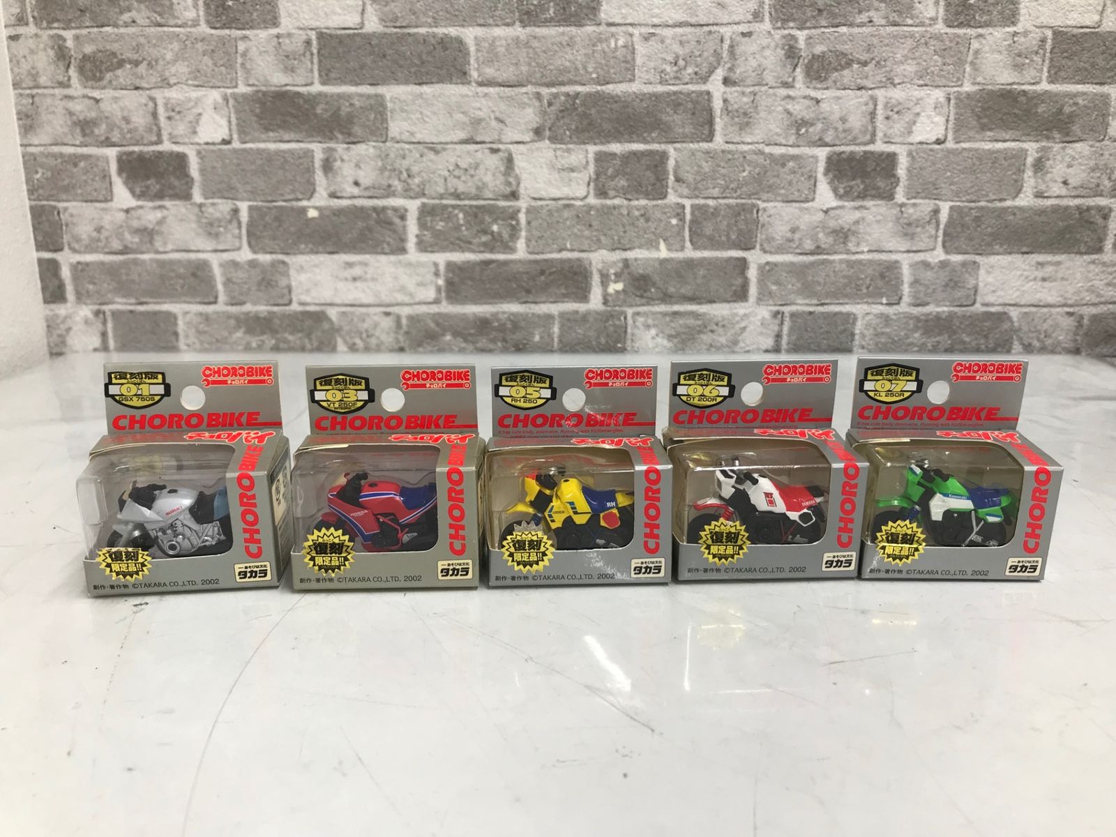 未使用 チョロバイ 復刻版 01/03/05/06/07 5台セット チョロQ