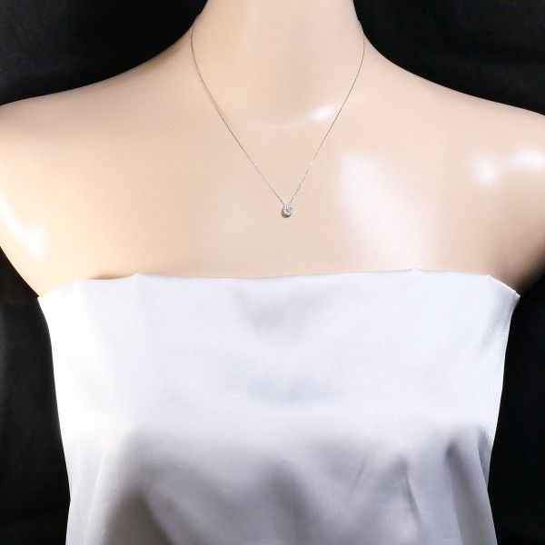 PT900 PT850 ネックレス necklace ダイヤ 0.11 総重量約1.6g 約40cm FORTGASGNV_COM_BR