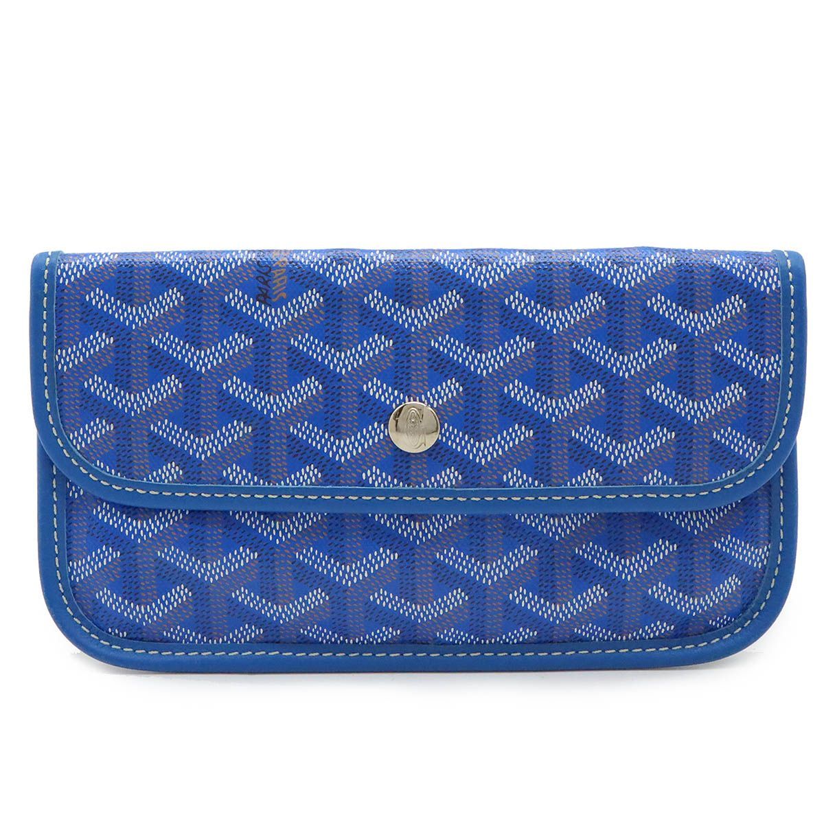 Mee Mee 　Goyard 青 レザー サンルイ　ポーチ GOYARD - ゴヤール GOYARD サンルイ PM ポーチ付き PVC レザー