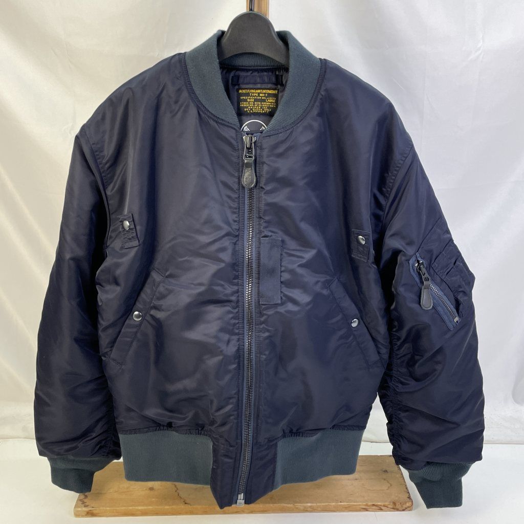 バラクータ ネイビー ミリタリージャケット M65 サイズ40 L 美品 01w-4646 WAIPER.inc ワイパー MA-1 フライトジャケット MIL-J