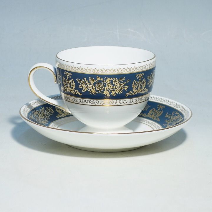 未使用　ウェッジウッド コロンビア　ブルー＆ゴールド 20.5cmプレート 倉庫取り寄せ商品】ウェッジウッド コロンビアブルー＆ゴールド