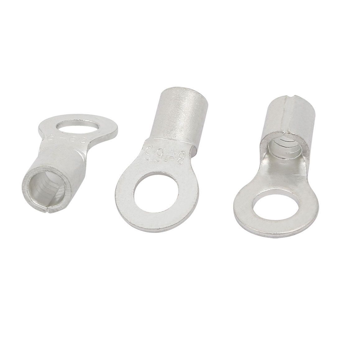 uxcell 裸圧着端子 丸型 ターミナル RNB8-6S 8AWGワイヤ 10個入り