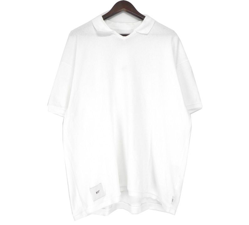 ダブルタップス WTAPS 24SS DUP 02 SS Cotton Sign White 241ATDT CSM40 バック ロゴ 刺繍 コットン サイン 半袖 シャツ h4371