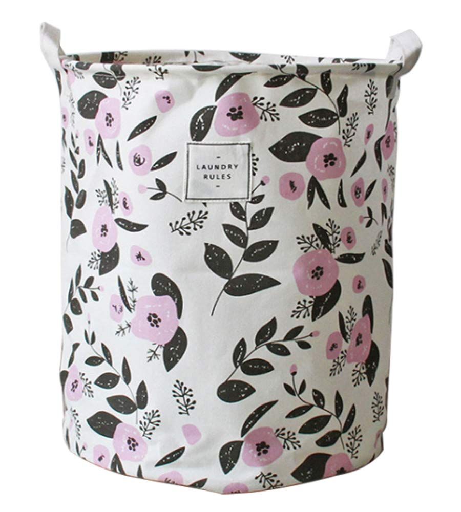 【数量限定】DUOFIRE ランドリーバスケット 洗濯かご ランドリー バスケット 折り畳み 綿麻生地 大容量 雑貨収納ボックス 折り畳み式収納ボックス 取って付き シンプルでおしゃれ収納袋 (35cm*