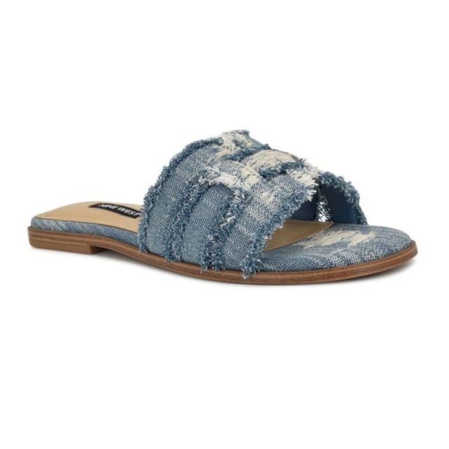 新作! NINE WEST(ナインウエスト) プリント ウェッジ サンダル Nine West(ナインウエスト) サンダル・ミュール(レディース