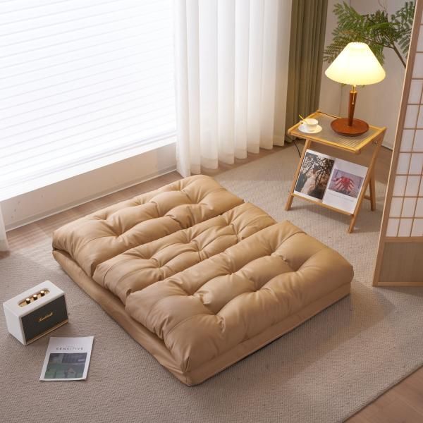ソファーベッド ソファベッド 折りたたみベッド ローソファー 2人掛け 3WAY 幅108cm 6段階リクライニング クッション付き 座椅子 1人掛け 2人掛けソファ折り畳み NEXPOTALLINN_EU