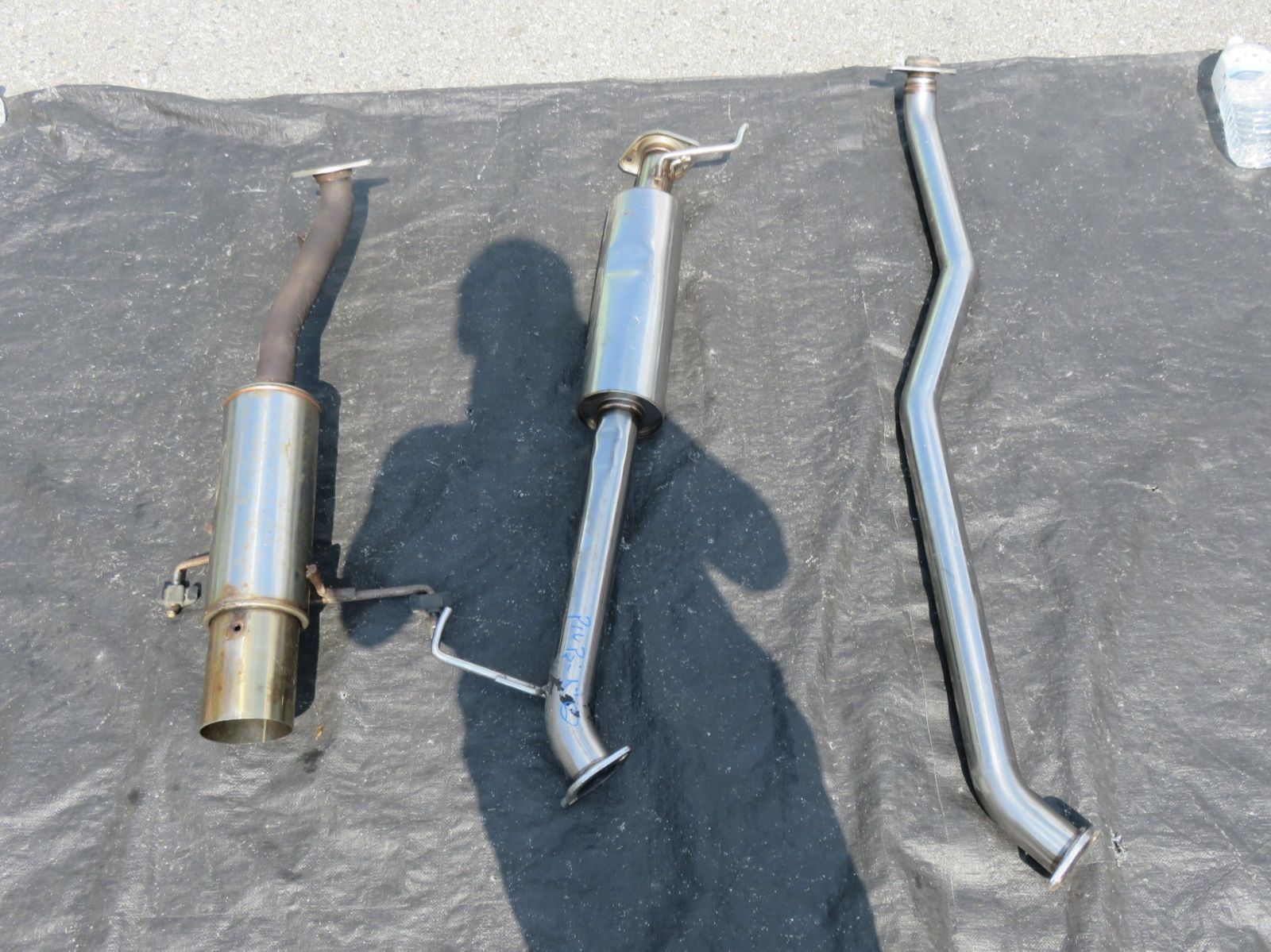 LA6417 トヨタ 10系アルファード ANH10W 社外 GEAR’S リアマフラー リアピース センターマフラー 中間パイプ 3点セット MNH10W 傷凹み