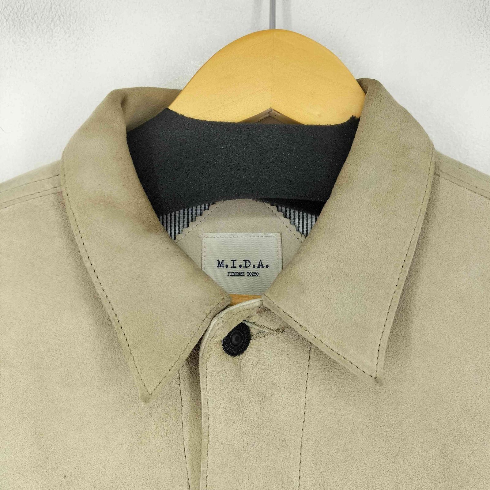 ミダ M.I.D.A sheep suede jean jacket スウェードレザー