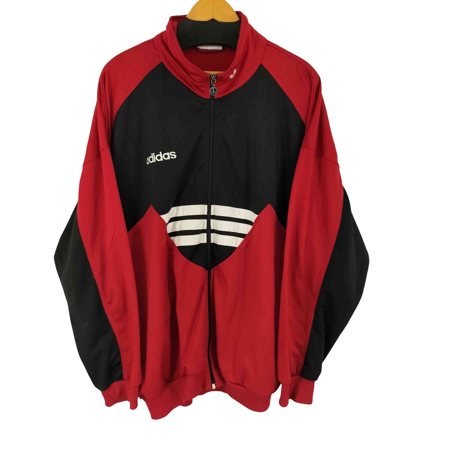 アディダスナイロンセットアップ　国旗タグ90s〜00s adidas - 90s 万国旗タグ アディダス 日本製 刺繍ロゴ ハーフ