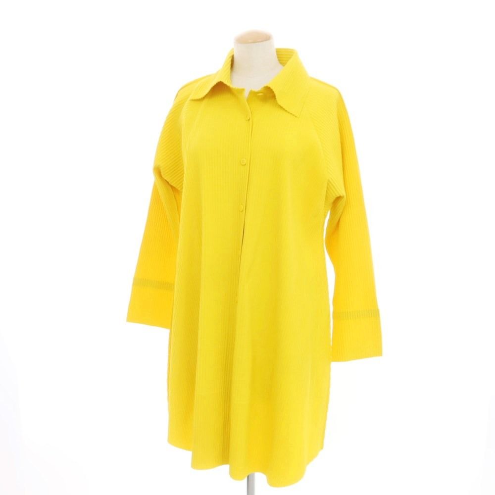 ミーイッセイミヤケ ドルマンスリーブ プリーツ カーディガン イエロー 黄色 ミーイッセイミヤケ ドルマンスリーブ プリーツ カーディガン イエロー