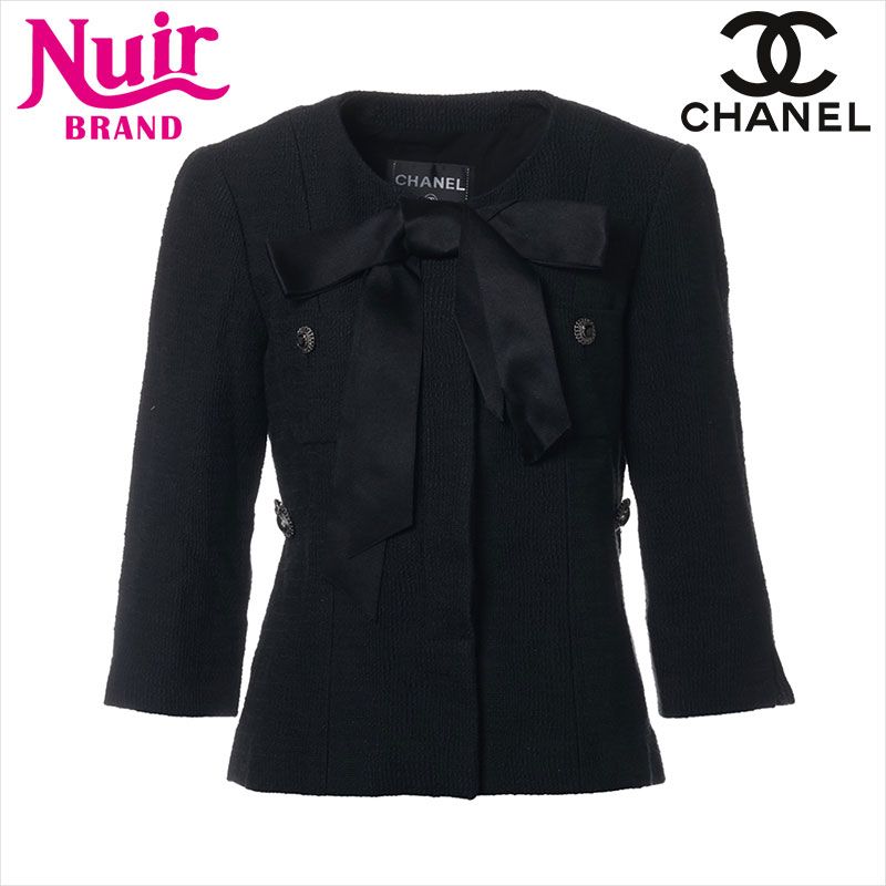 CHANEL シャネル ジャケット P38257W04477 コットン×ナイロン ココボタン Size 38