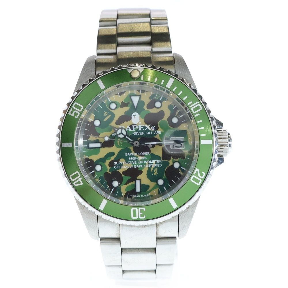 A BATHING APE アベイシングエイプ BAPEX T001シリーズ ベイペックス サルマリーナ カモ柄 腕時計