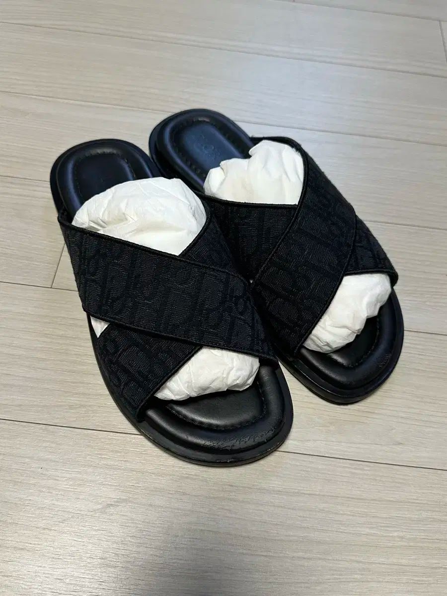 DIOR ディオール エイリアス サンダル 黒 オブリーク ジャカード スリッパ 3SA126ZSA ー
