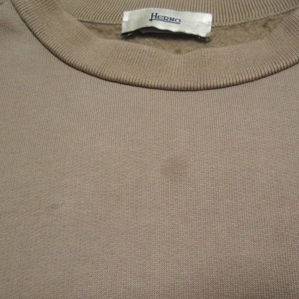 良品 21AW HERNO ヘルノ ワンポイントロゴ クルーネック 長袖 裏