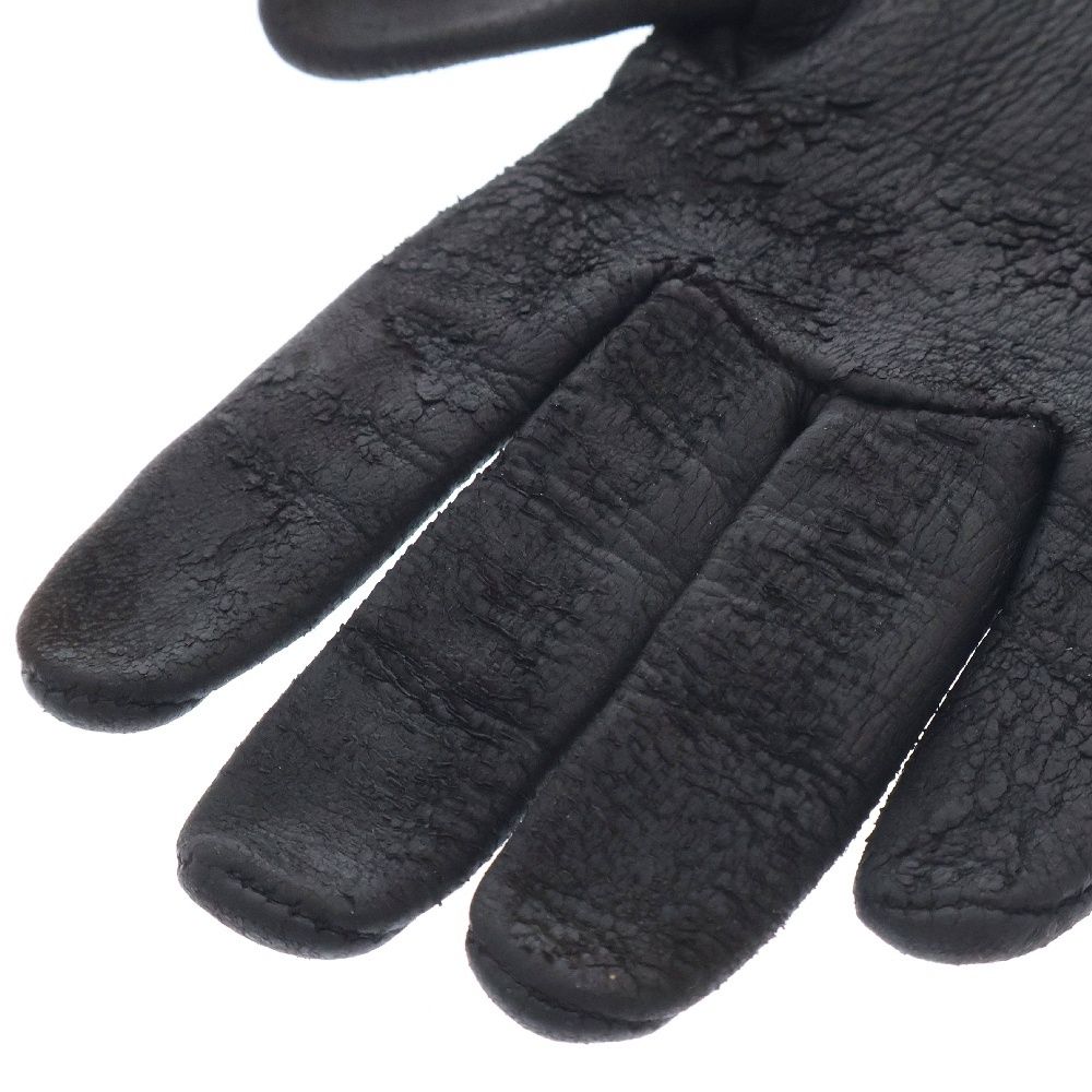CHROME HEARTS （クロムハーツレザーグローブ ホースシューロゴボタン クロムハーツ ホースシューロゴボタン レザーグローブ size 8.5