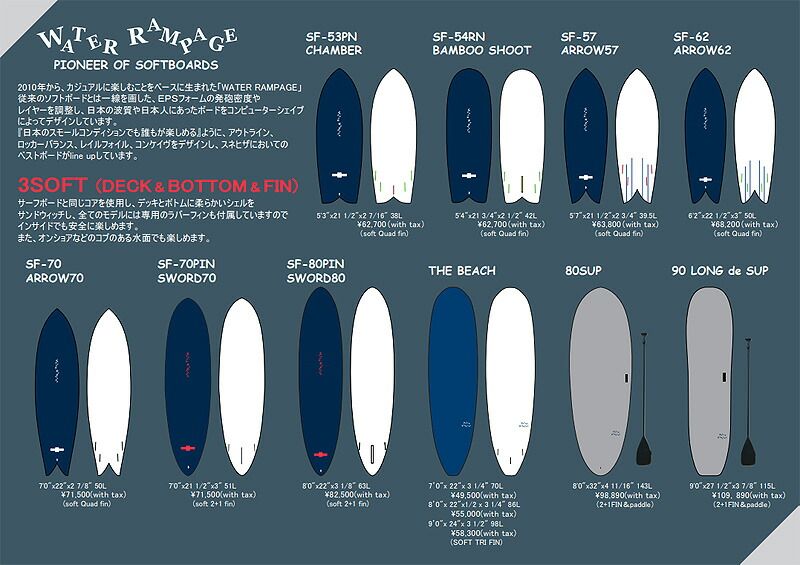 WATERRAMPAGE CHAMBER 5'3 / ウォーターランページ キャンバー WATERRAMPAGE CHAMBER 5'3 / ウォーターランページ キャンバー