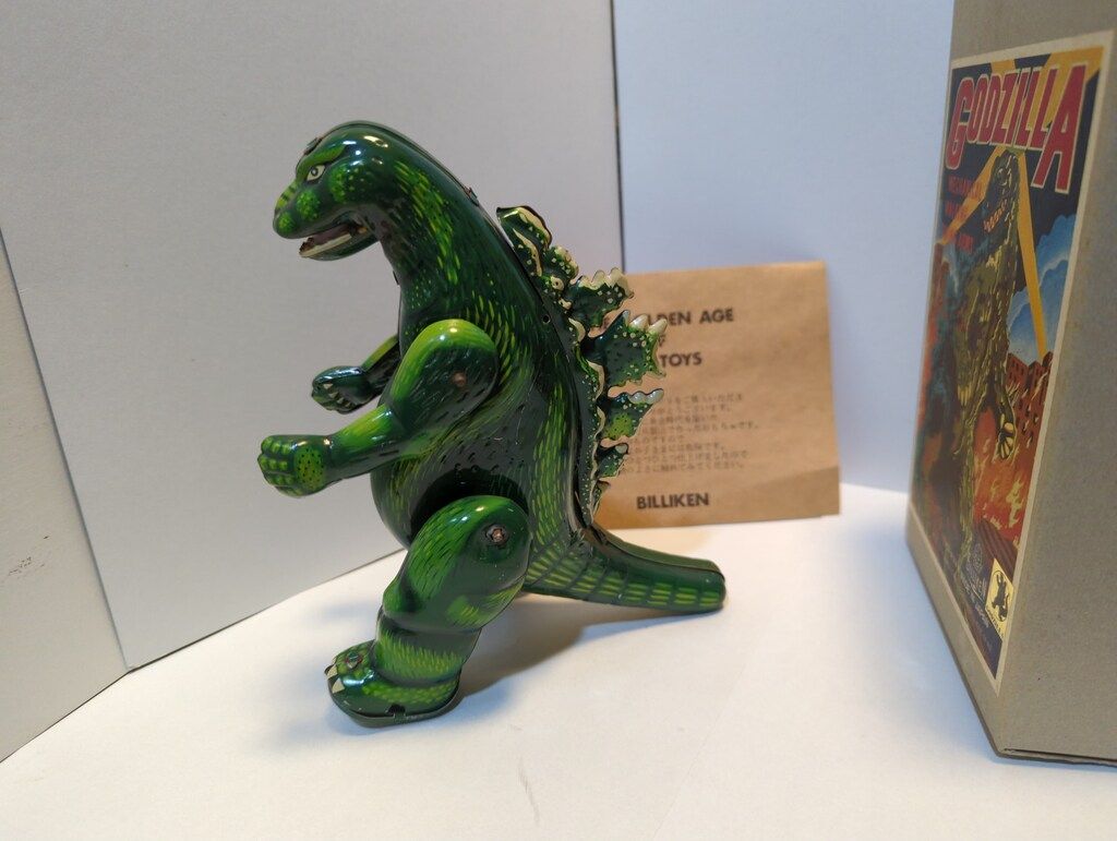 【新品】ビリケン商会 ゼンマイ歩行ブリキ ゴジラ グリーン ビリケン商会 ゼンマイ歩行ブリキ ゴジラ (グリーン) 180mm