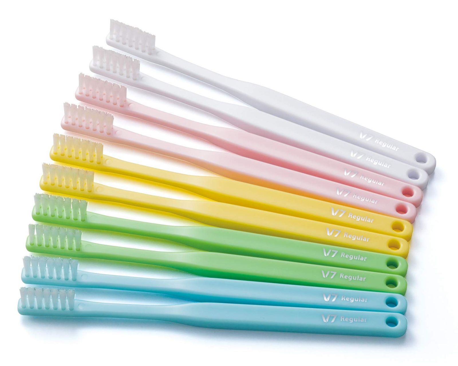 【在庫処分】歯科向け レギュラーヘッド V-7 10本入 歯ブラシ つまようじ法