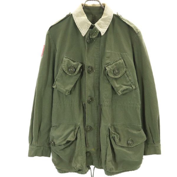 カナダ軍 70s カナダ軍 GSMK2 ミリタリージャケット カーキ Canadian Army 襟コーデュロイ メンズ 古着 【240118】