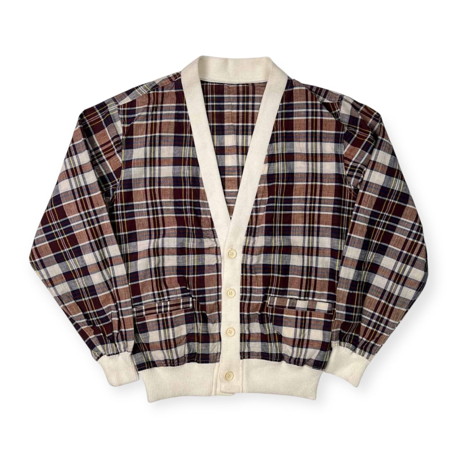 70s 当時物 VAN JAC ヴァンヂャケット SPORTSWEAR マドラスチェック柄 