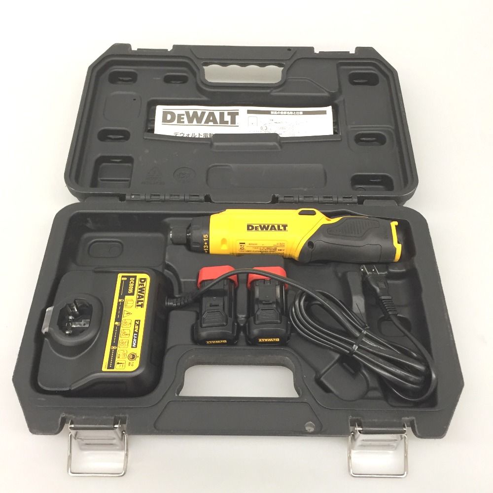 △△DEWALT デウォルト コードレス電動ドライバー DCF680G2 イエロー 7.2V 充電器・充電池2個・ケース付