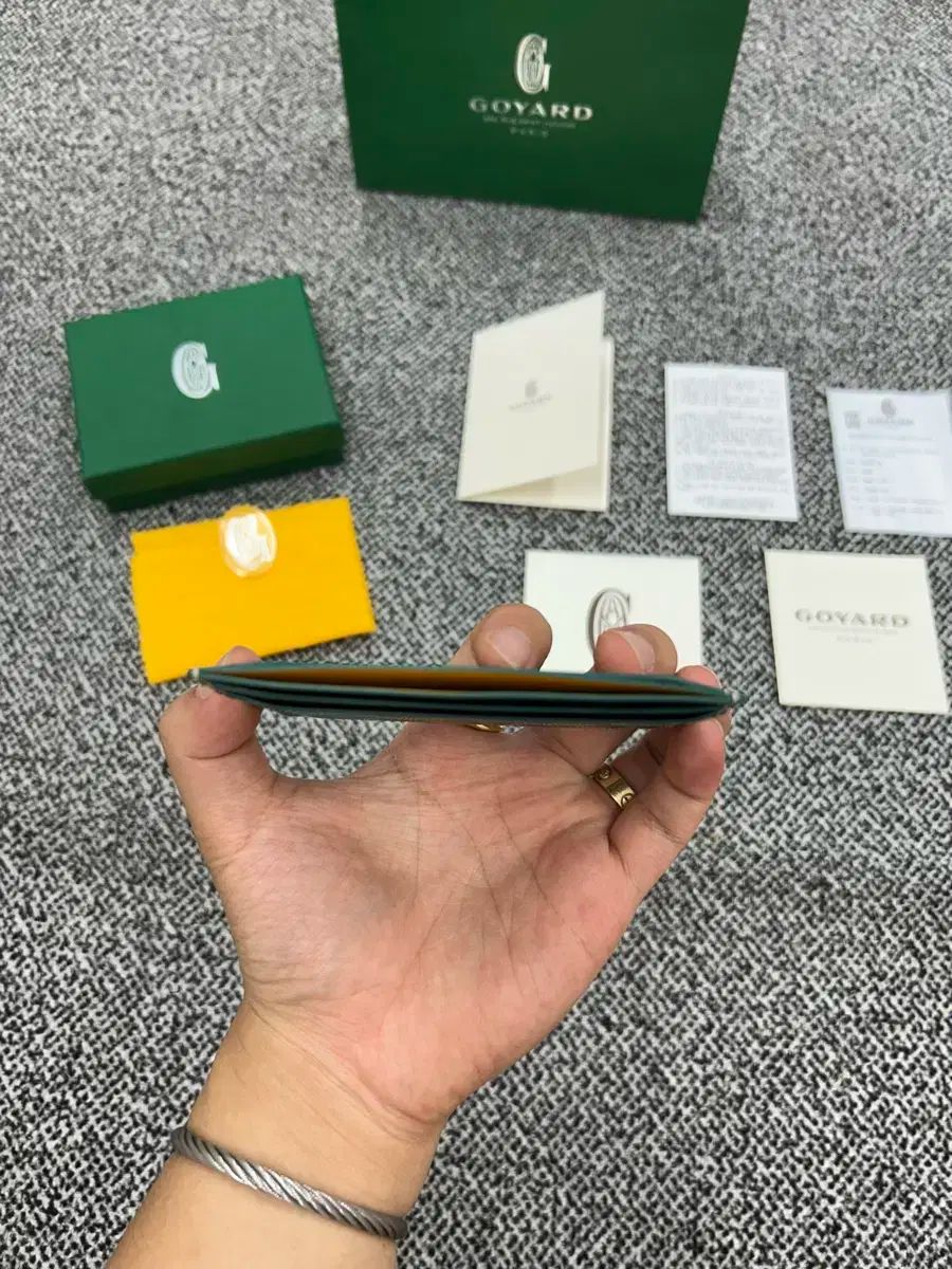 Goyard(ゴヤール) カードウォレット グリーン 付属品完備 Goyard