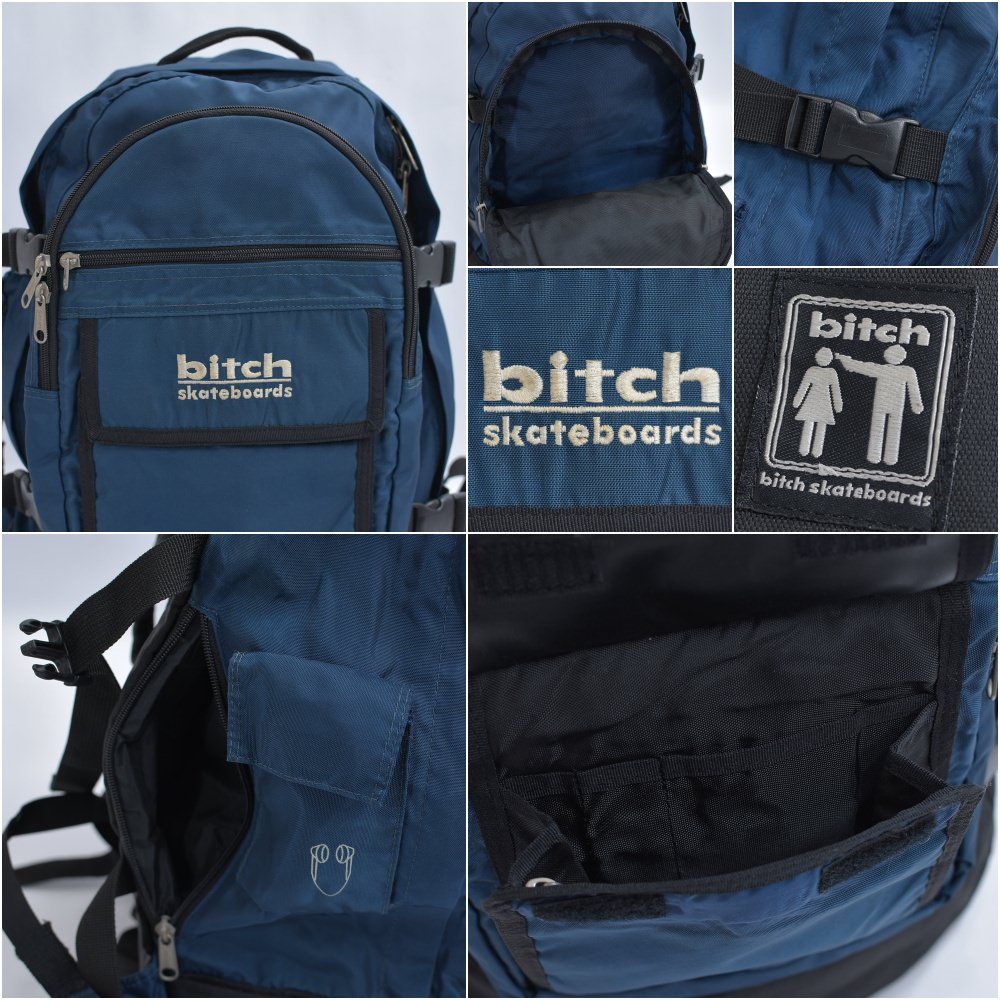 90's 旧ロゴbitch ネイビー リュック・バックパック 90's 旧ロゴbitch ネイビー リュック・バックパック