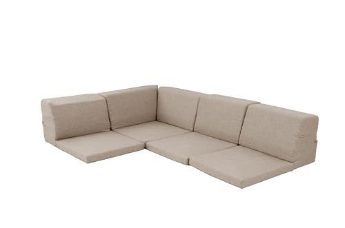 大人気 日本製 コーナーも倒せる ベージュ A1133a-a-642BE 4点セット ローソファ セルタン Cellutane